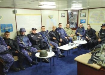 Продължава участието на фрегата “Верни” и базов миночистач “Прибой” в учението ,,SEA SHIELD 2023”