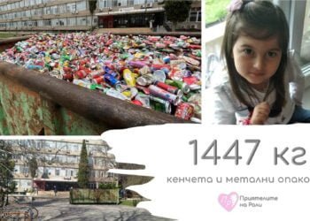 Над 1440 кг. кенчета и метални опаковки събраха варненци, за да помогнат на 5-годишната Рали