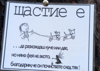 Закачливо послание в центъра на Варна: Щастие е да разхождаш куче, но няма фея на акото!