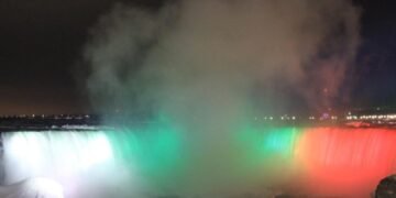 Ниагарският водопад отново светва в цветовете на българския трибагреник