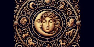 Зодиакален кръг с дванадесетте знака на хоризонтален фон, символизиращ дневен хороскоп и планетарни влияния за 13 септември 2025 г.