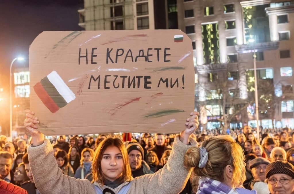 „Протестиращи във Варна по време на демонстрация с искане за оставката на правителството“