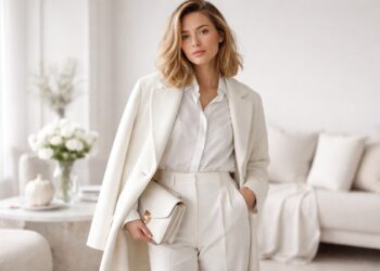 Минималистична визия в нюанс Cloud Dancer – Pantone Color of 2026 с меки бели тонове и естествена светлина