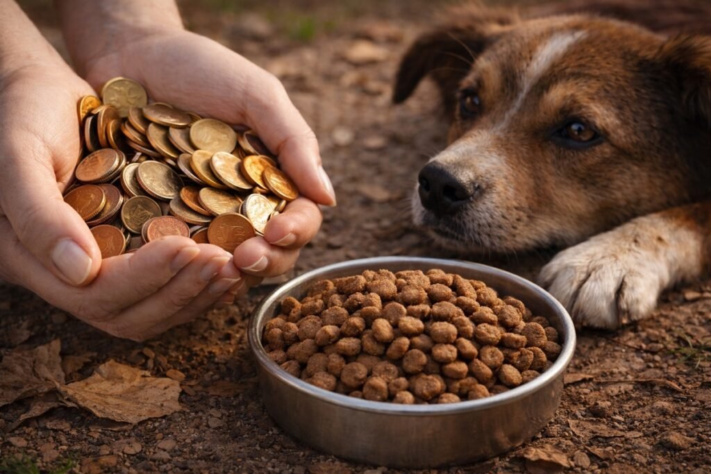 Дарение на стотинки, които се превръщат в храна и грижа за бездомни животни във Варна