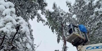 Служителите на ЕРП Север отстраняват аварии в тежки метеорологични условия