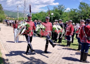 Във военния мемориал в Ново село, Струмишко, Република Северна Македония, беше почетена паметта на загиналите български воини